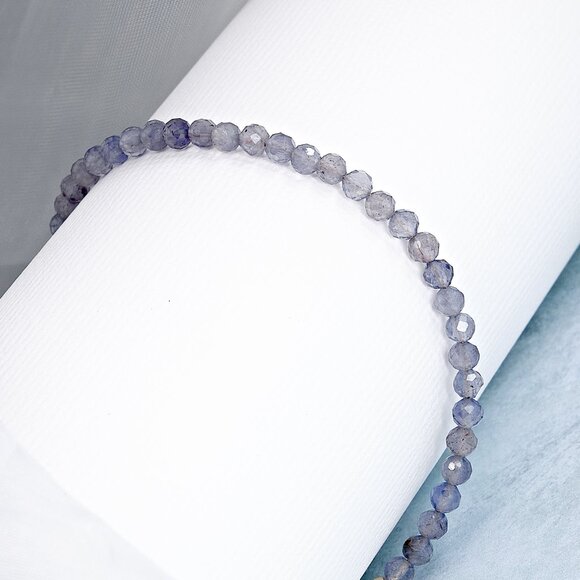 Sparkling Sunstone Iolite Gemstone Bracelet, 14k Gold Filled, Fast Shipping - Picture 5 of 10